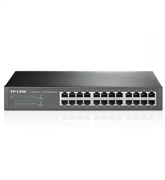 TP-Link Switch Gigabit de mesa ou montável em rack de 24 portas TL-SG1024D