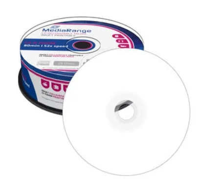 CD-R MediaRange Imprimível 52X - Pack 25