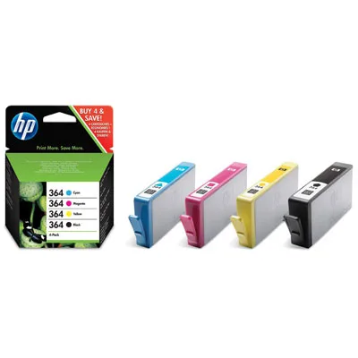 Pack Combo 4 Tinteiros HP 364 Originais (N9J73AE)