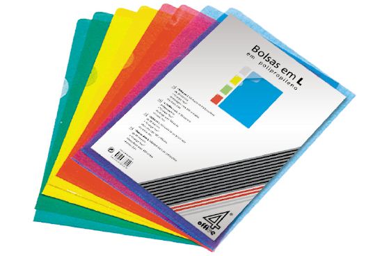 Dossier de Arquivo em L Transparente 4Office - Pack 100 unidades