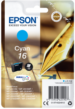 Tinteiro Epson 16 Azul Original Série Caneta e Palavras Cruzadas (C13T16224012)
