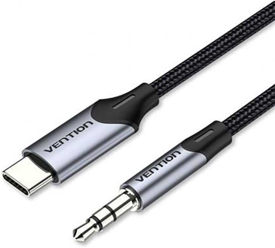 Cabo Conversor Áudio Vention USB Tipo-C Macho para Jack 3.5 Macho 1 metro