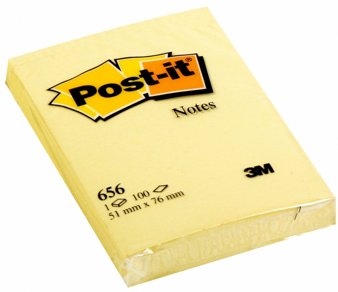 Post-it Bloco 100 Notas Adesivas Yellow 51x76mm