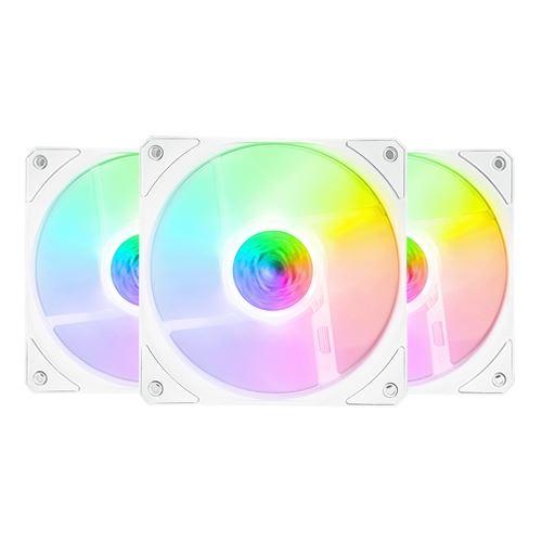 Pack 3 Ventoinhas Cooler Master SickleFlow 120 ARGB 12cm Brancas