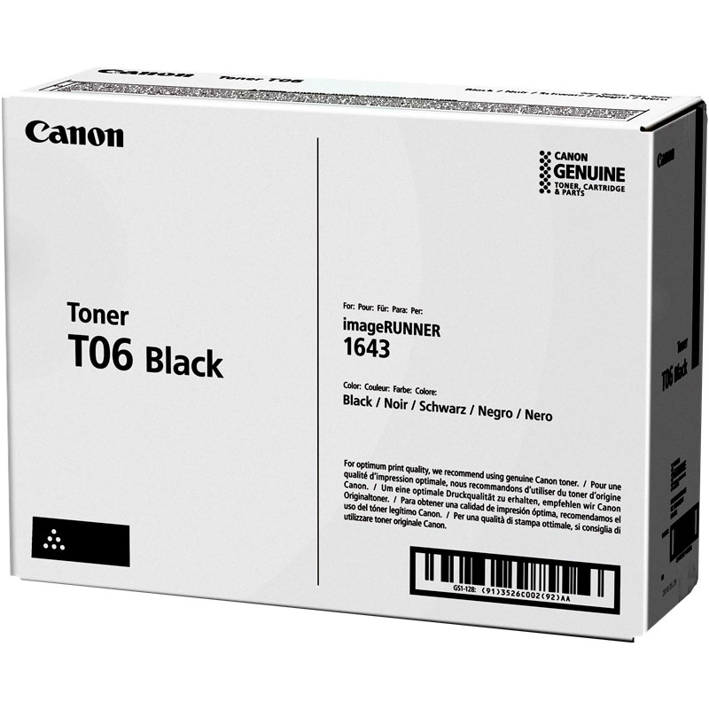 Toner Canon Original T06 Preto (3526C002)