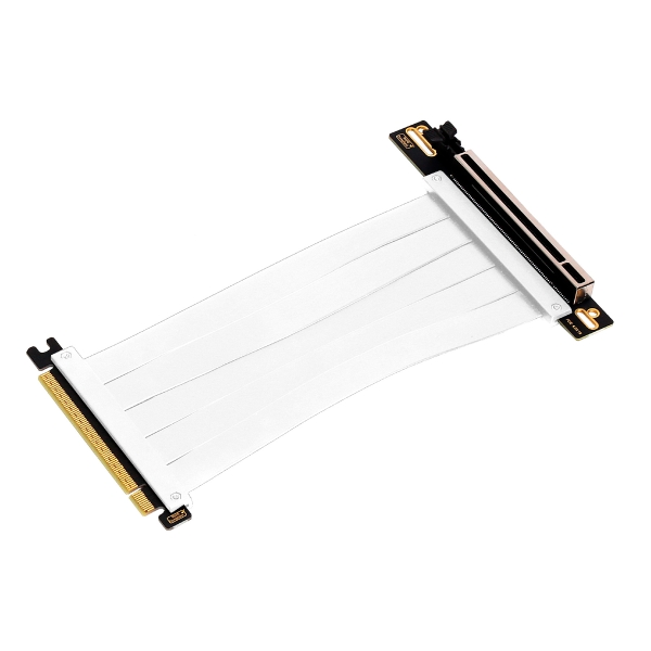 Cabo de extensão Aisens Flexible PCIe 4.0 x16 Riser - Blindagem EMI - 17 cm de comprimento - Branco