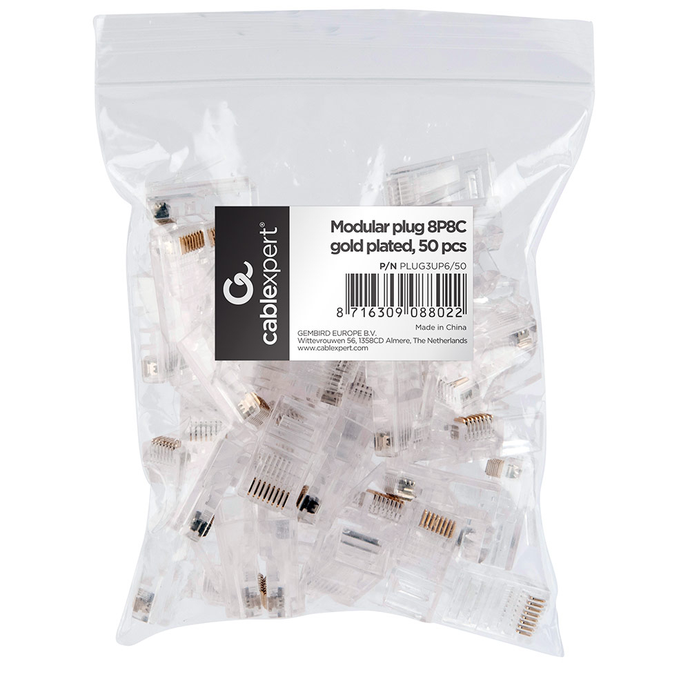 Fichas RJ45 Gembird Cat.5 - Pack 50 unidades