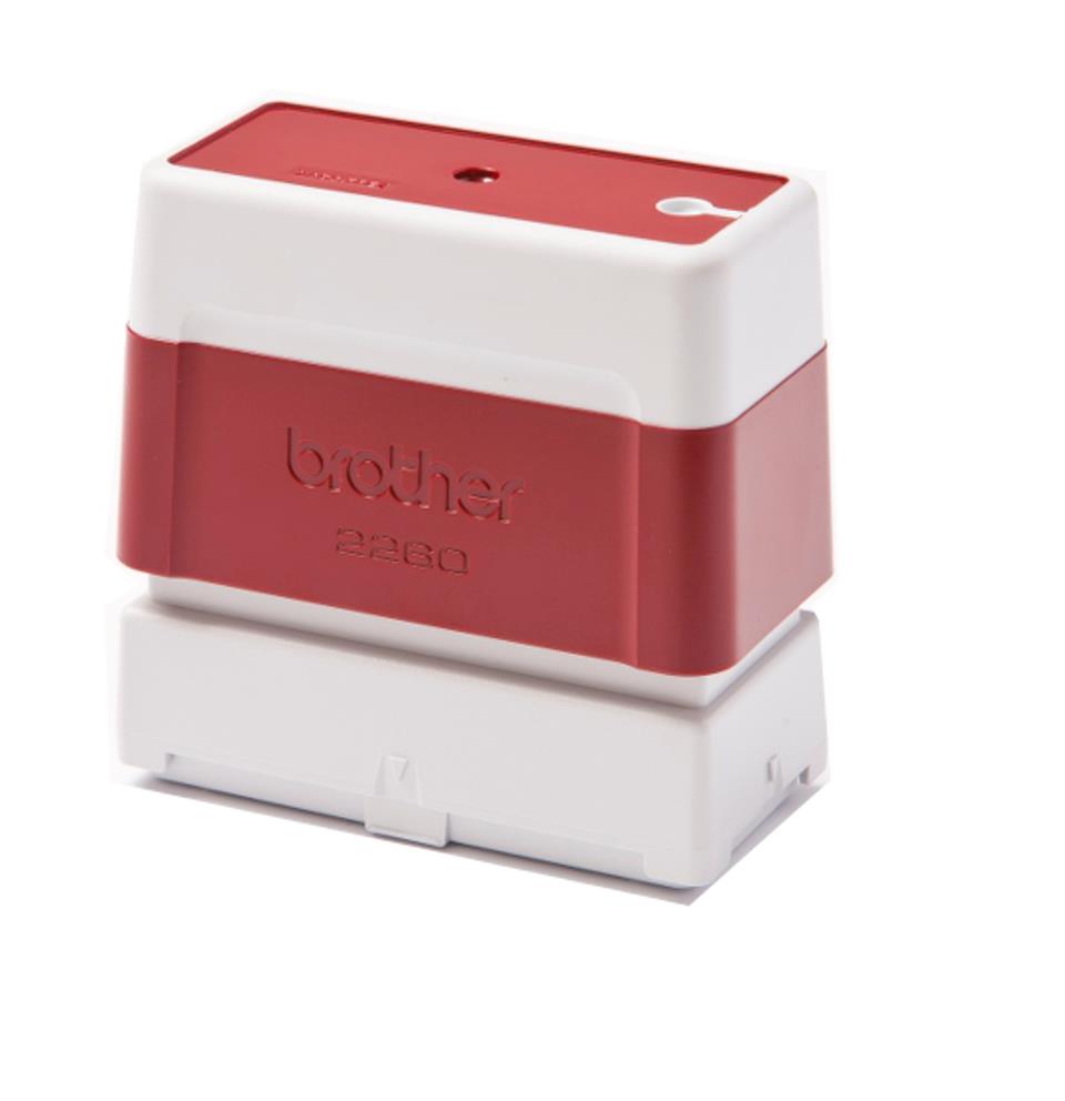 Suporte de carimbos vermelho. 6 carimbos de 22 x 60 mm PR2260R6P Brother