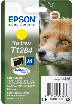 Tinteiro Epson T1284 Amarelo Original Série Raposa (C13T12844012)