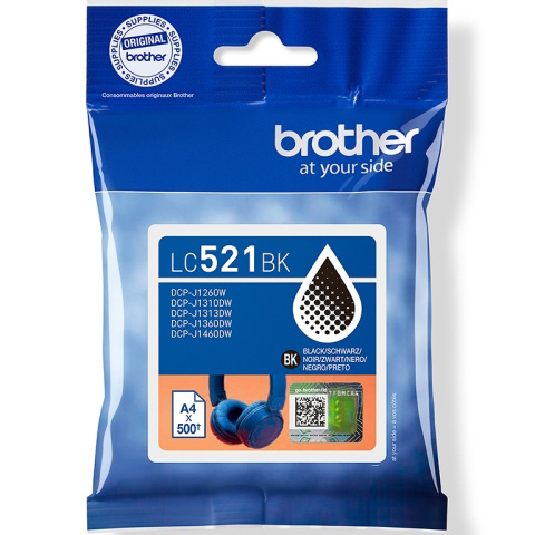 Tinteiro Brother Original LC521 Preto (LC521BK)