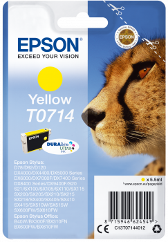Tinteiro Epson T0714 Amarelo Original Série Chita (C13T07144012)