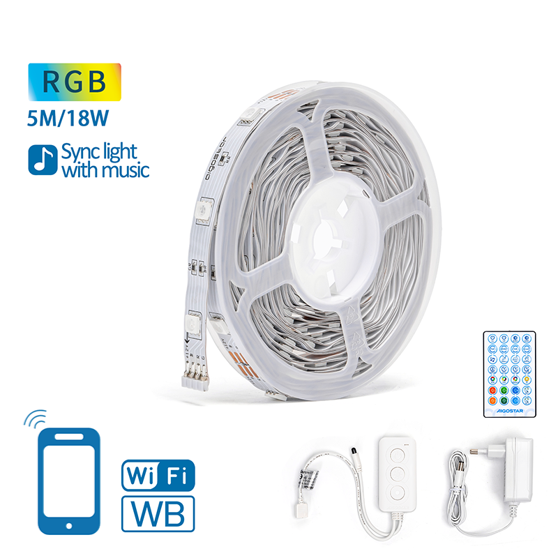 Fita Led WiFi Inteligente 5 Metros RGB 18W Aigostar