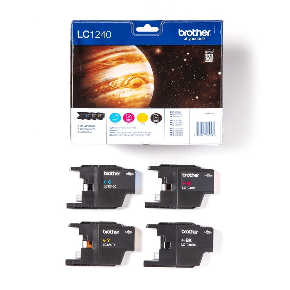Pack 4 Tinteiros Brother Originais LC1240 (LC1240VALBP)
