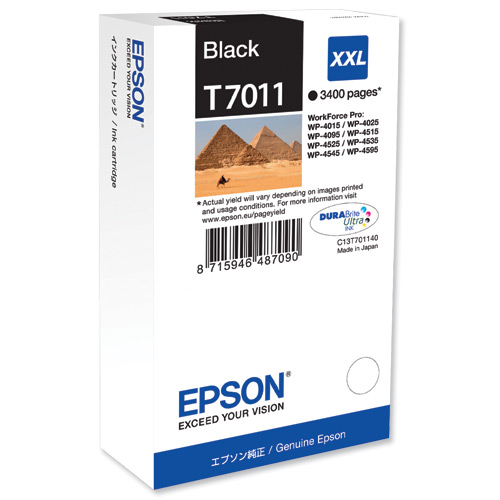 Tinteiro Epson T7011 Preto Original (C13T70114010)