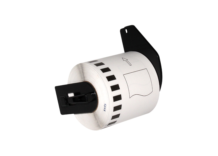 Etiquetas Compativeis Brother DK22113 película plástica Transparente - 62mm x 15.24 metros Contínua Papel térmico
