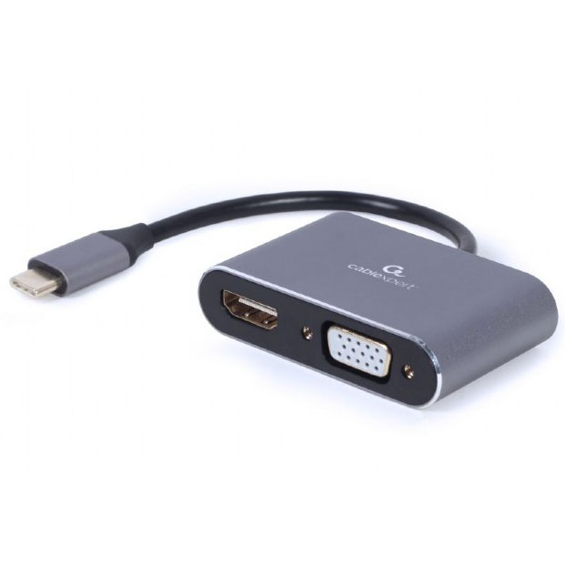 Adaptador Gembird USB Type-C a HDMI / VGA