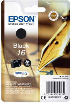 Tinteiro Epson 16 Preto Original Série Caneta e Palavras Cruzadas (C13T16214010)