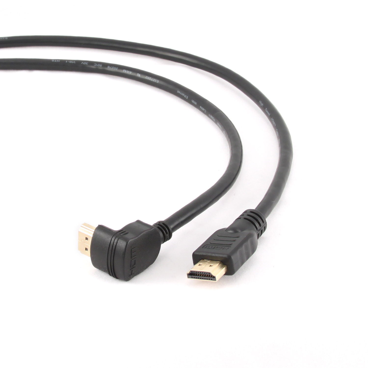 Cabo 90º HDMI 4K Gold 3 metros Gembird Cablexpert c/ Rede