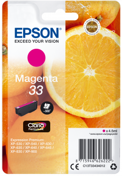 Tinteiro Epson 33 Magenta Original Série Laranjas (C13T33434012)