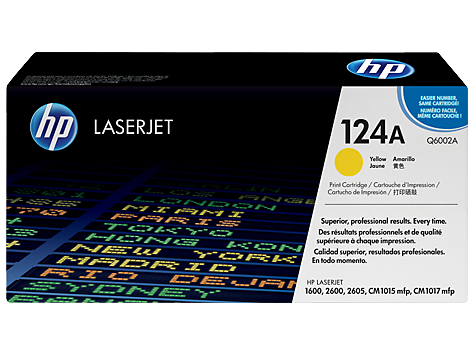 Toner HP LaserJet Original 124A Amarelo (Q6002A)