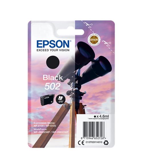 Tinteiro Epson 502 Preto Original Série Binóculos T02V1 (C13T02V14010)