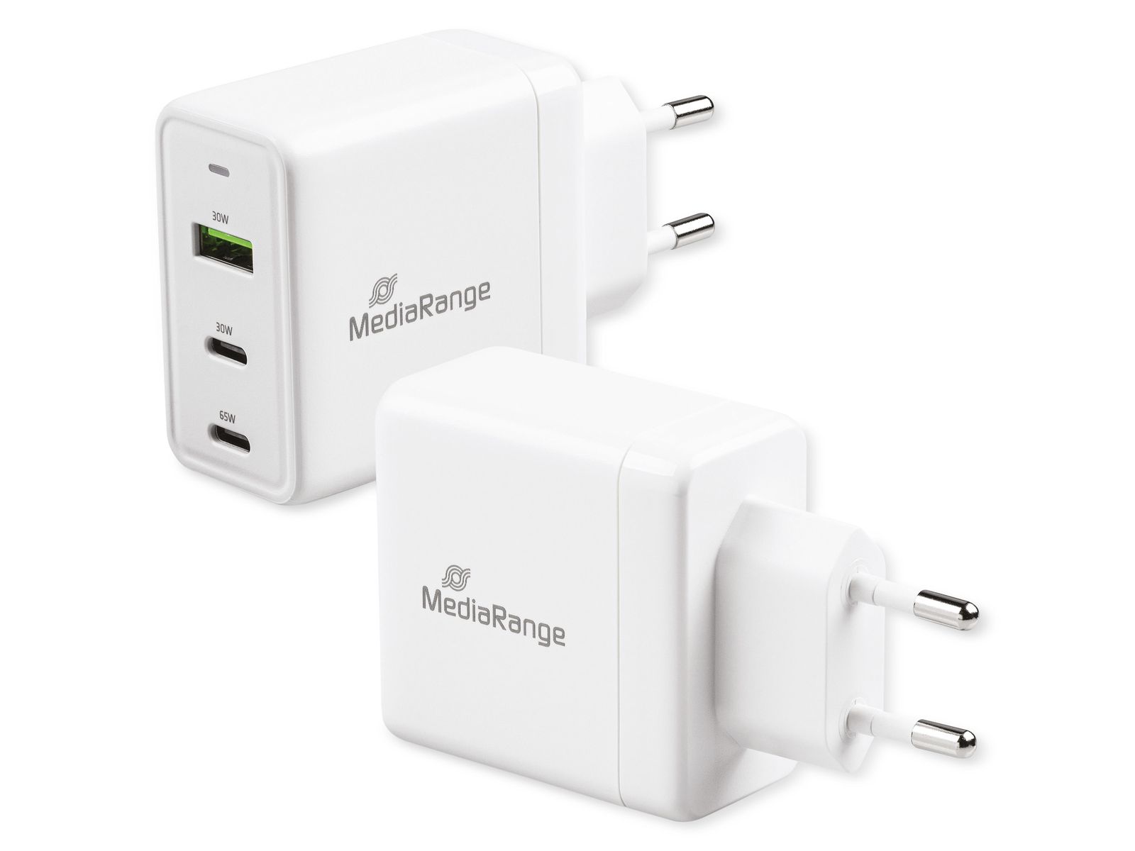Carregador USB + 2xUSB-C 65W GaN Fast Charger Mediarange