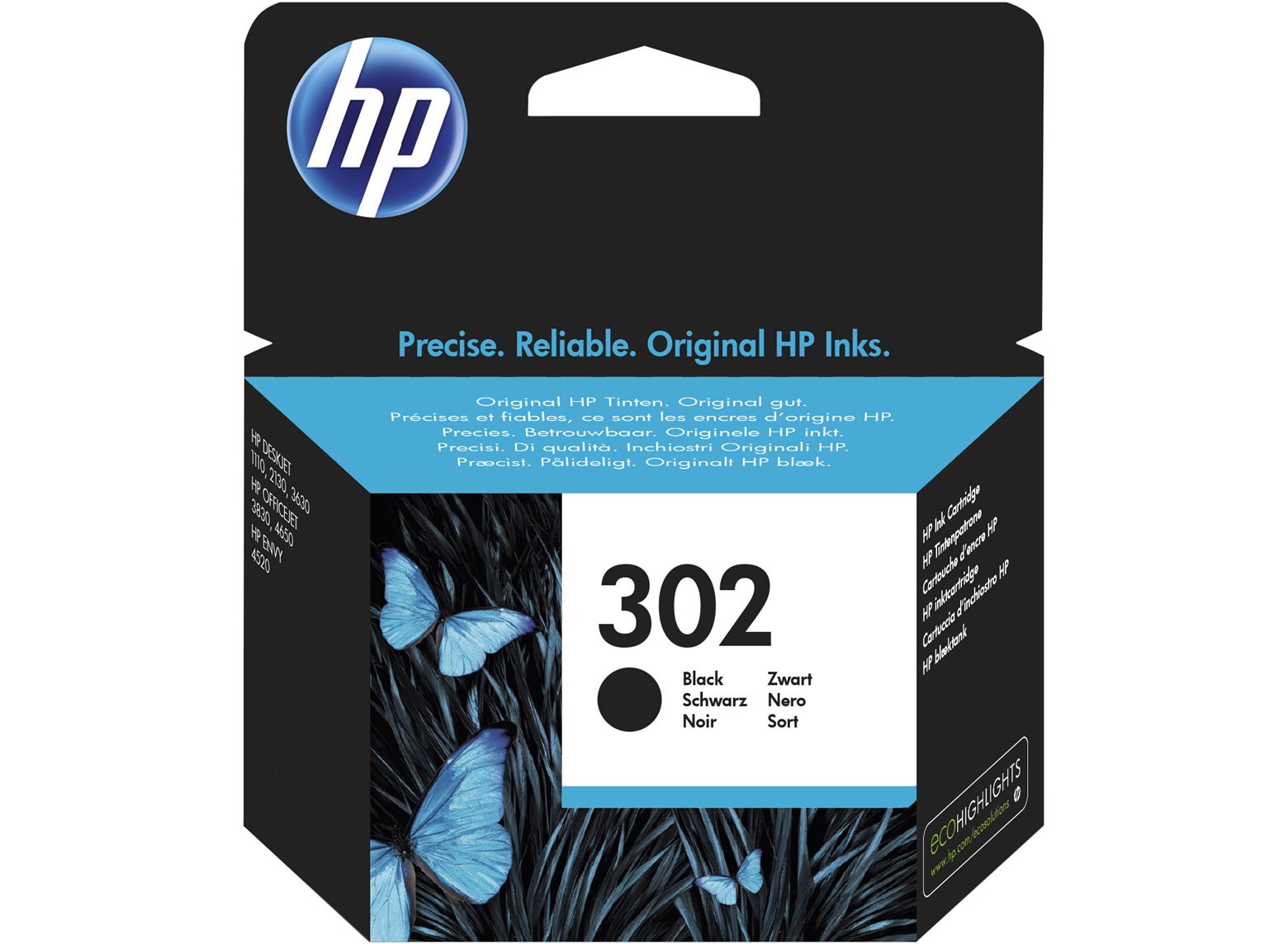 Tinteiro HP 302 Preto Original (F6U66AE)