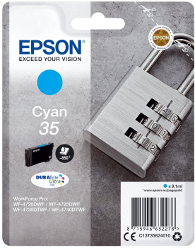 Tinteiro Epson 35 Azul Original Série Cadeado (C13T35824010)