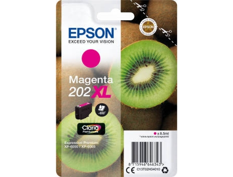 Tinteiro Epson 202 XL Magenta Original Série Kiwi (C13T02H34010)