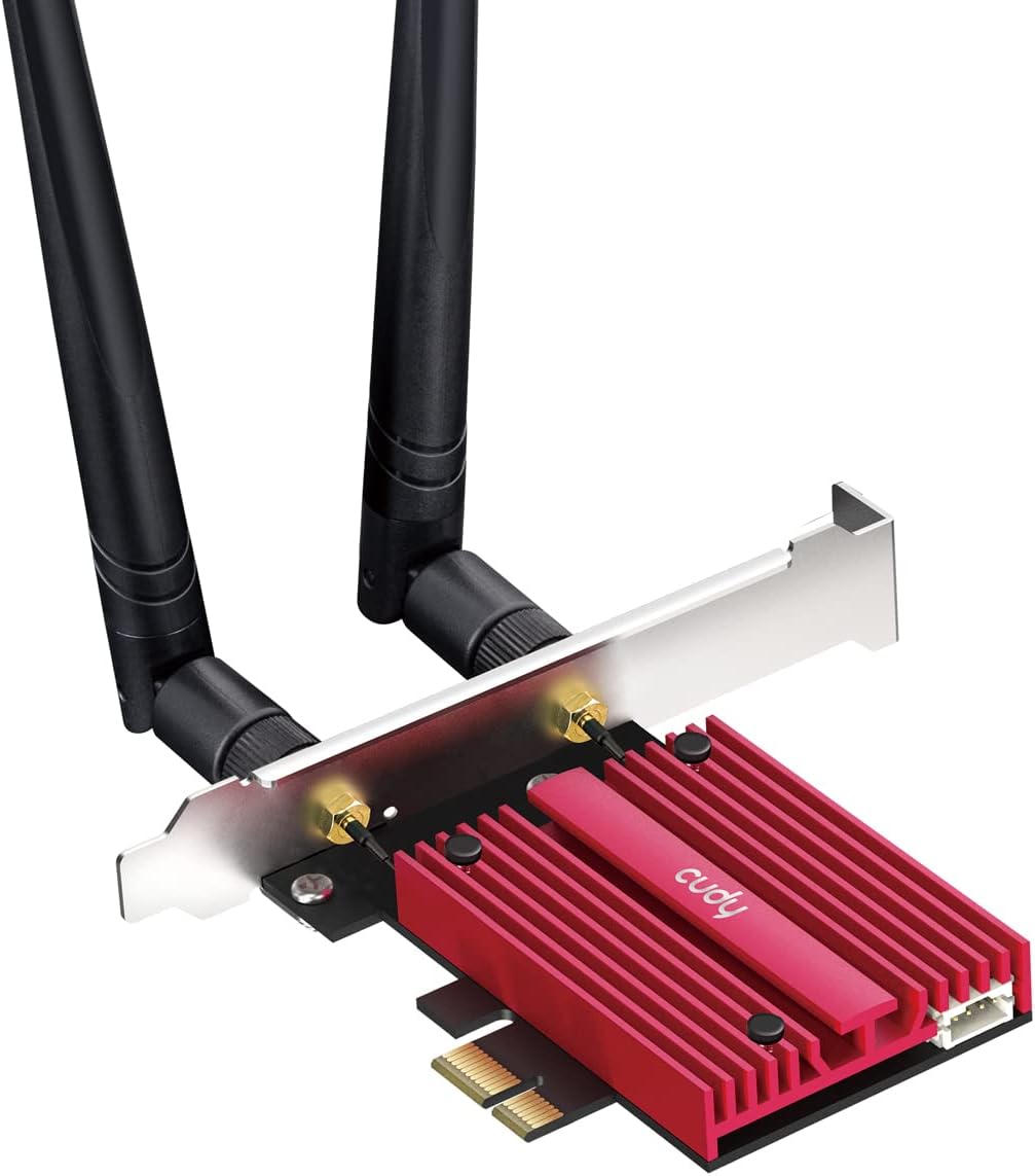 Placa de Rede Cudy WE9300 BE9300 - Bluetooth 5.4 Tri-Band Wi-Fi 7 PCI Express