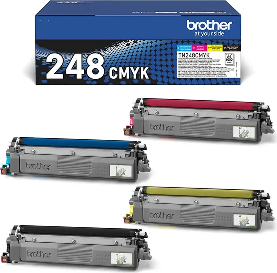 Pack de 4 Toners Brother Originais TN-248VAL