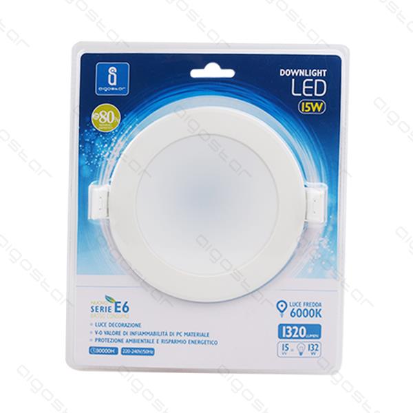 Placa Led Downlight E6 20W 4000K 155-170mm Aigostar