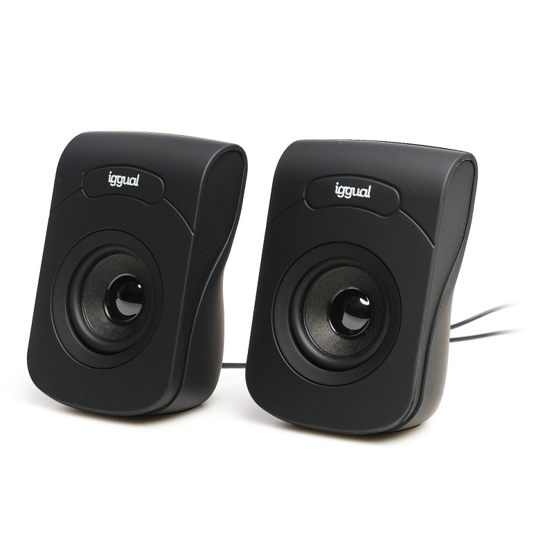 Colunas de Som iggual 2.0 6W mini-jack + USB
