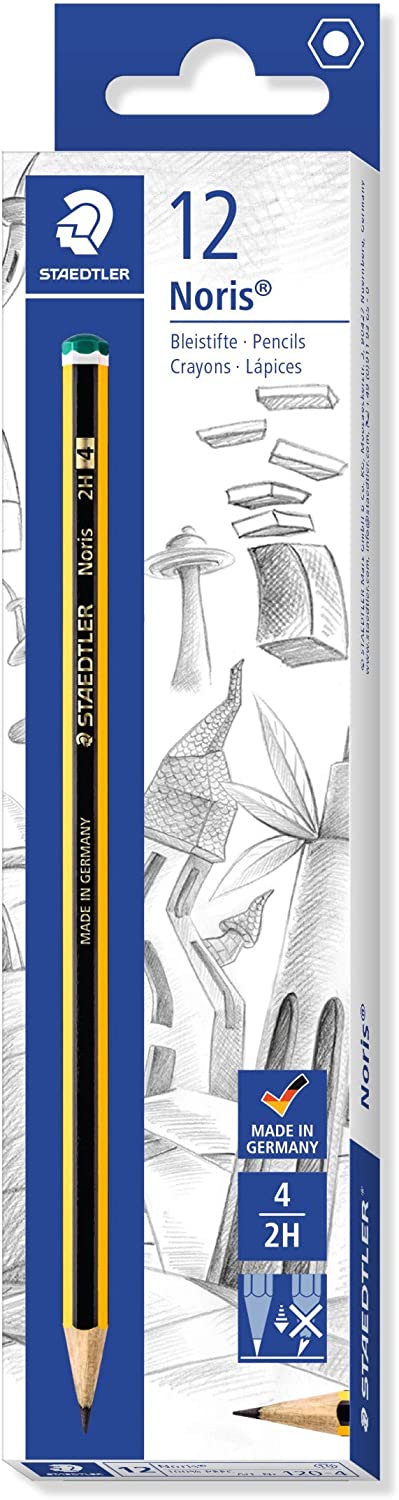 Lápis Staedtler Noris 120-4 Hexagonal Mina 2B - Pack 12