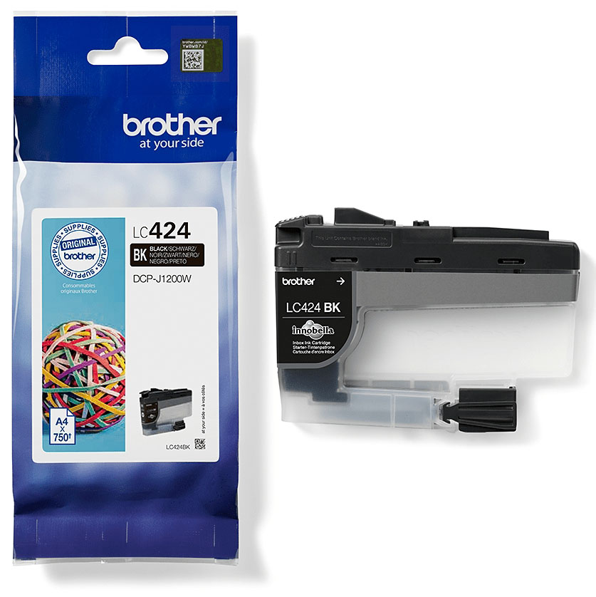 Tinteiro Brother Original LC424 Preto (LC424BK)