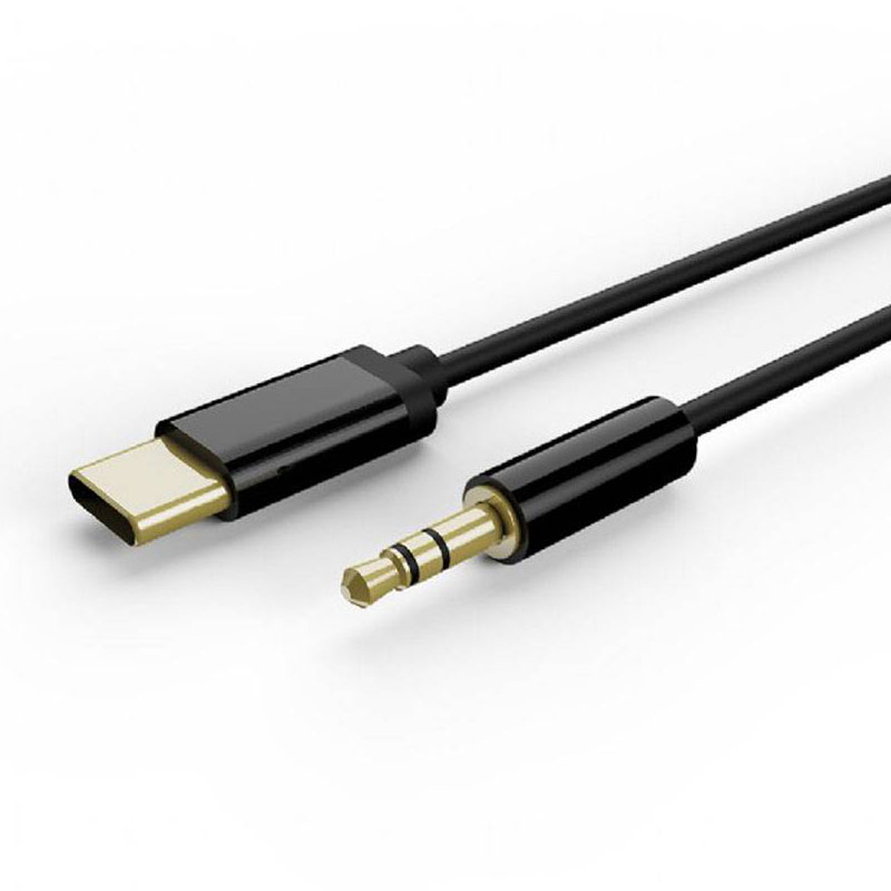 Cable USB Type-C para Áudio AUX 3.5 mm 1.5m Preto Gembird