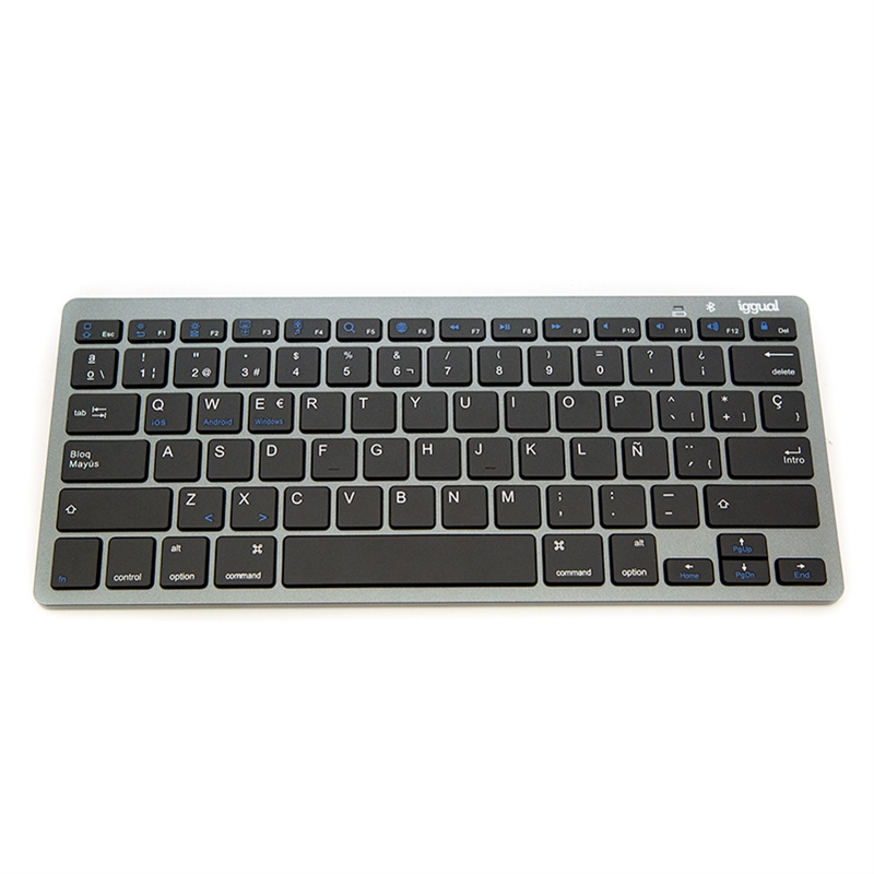 Teclado Bluetooth Slim TKL Iggual (ES) Preto