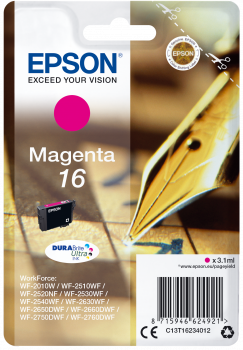 Tinteiro Epson 16 Magenta Original Série Caneta e Palavras Cruzadas (C13T16234012)