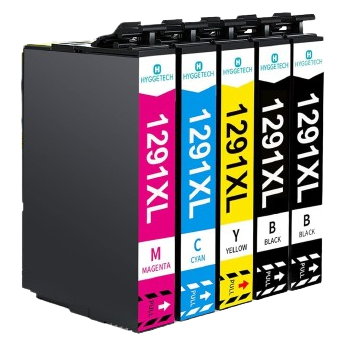 Conjunto 5 Tinteiros Epson T1291 T1292 T1293 T1294 Compatíveis