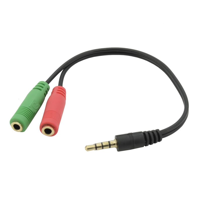 Cabo Áudio iggual Adaptador Jack 3.5mm 2 Fêmea p/ 1 Macho