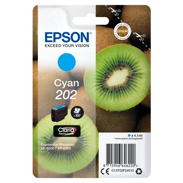 Tinteiro Epson 202 Azul Original Série Kiwi (C13T02F24010)