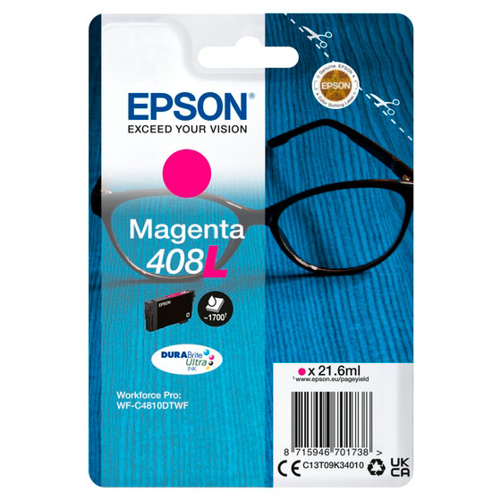 Tinteiro Epson 408L XL Magenta Original (C13T09K34010)