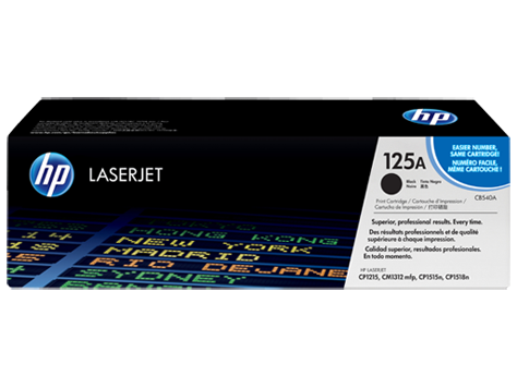 Toner HP LaserJet Original 125A Preto (CB540A)