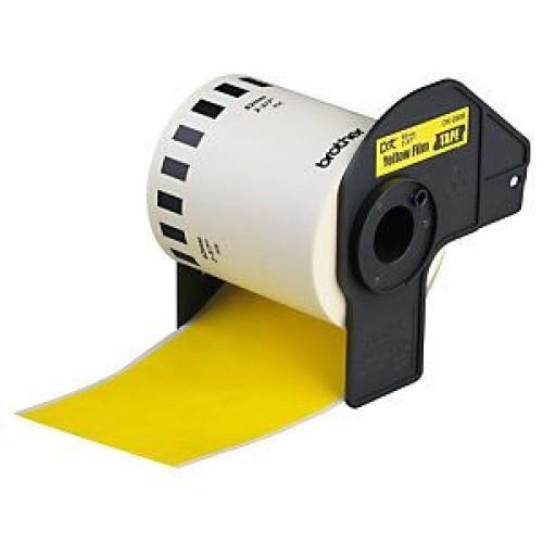 Etiquetas Compativeis Brother DK22606 Amarela - 62mm x 15.24 metros Contínua Papel térmico