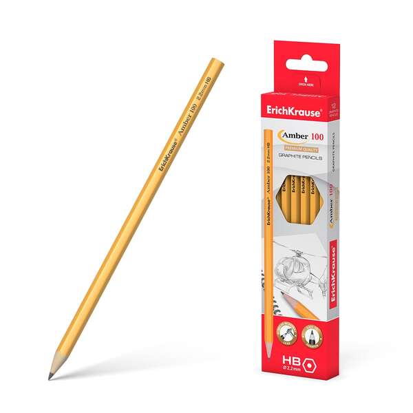 Lápiz Erichkrause Amber 100 HB - Pack 12 unidades