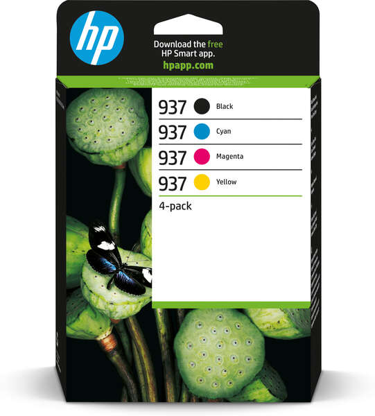 HP 937 Combo Pack 4 Tinteiros Originais (6C400NE)