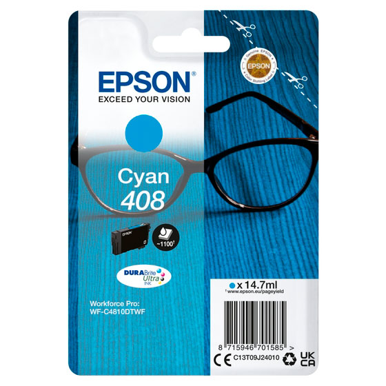 Tinteiro Epson 408 Azul Original (C13T09J24010)