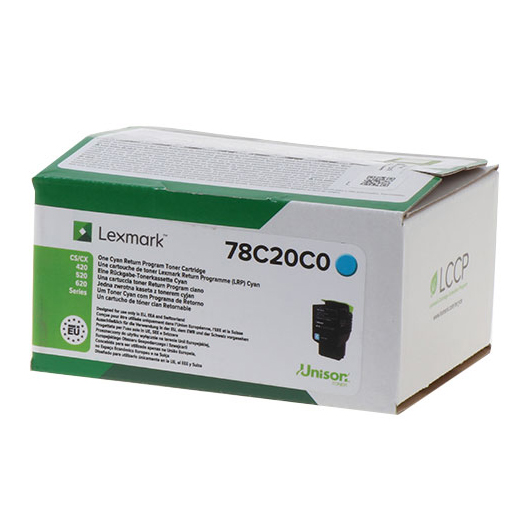 Toner Lexmark CS421 / CS521 / CS622 / CX421 / CX522 / CX622 / CX625 Original Azul 78C20C0