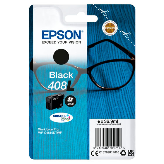 Tinteiro Epson 408L XL Preto Original (C13T09K14010)