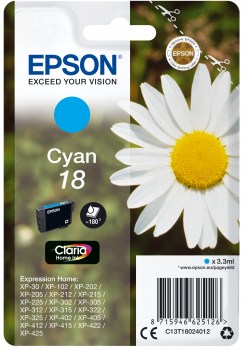 Tinteiro Epson 18 Azul Original Série Margarida (C13T18024012)